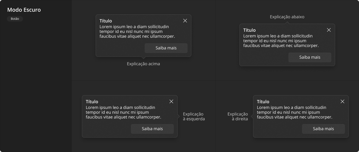 Callout - Modo Escuro - Com Botão
