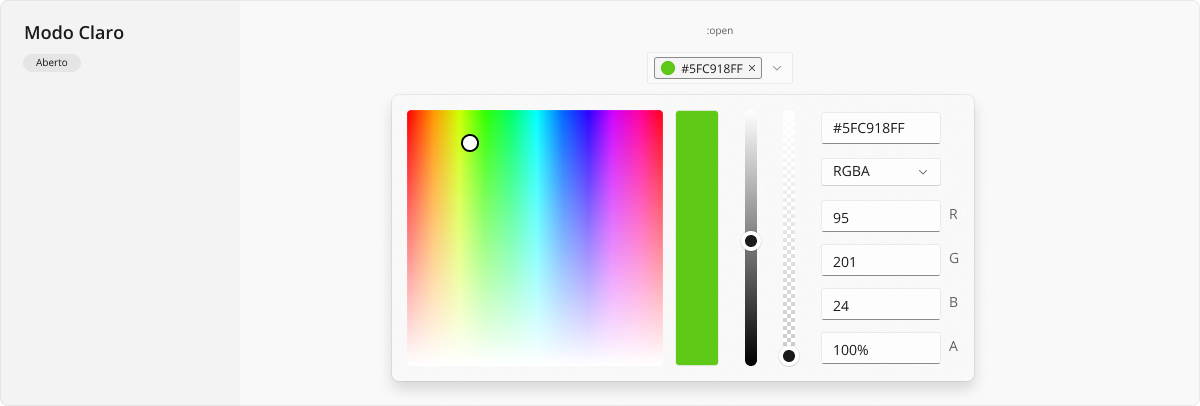 ColorField - Modo Claro - Aberto