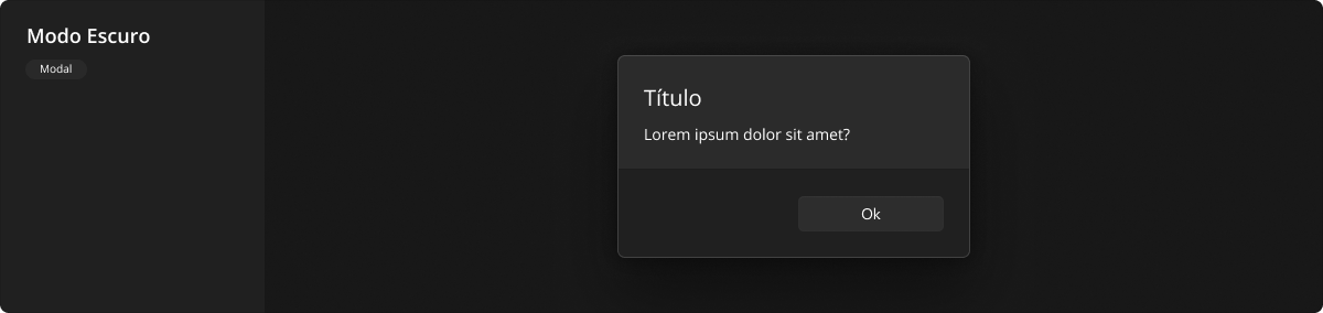 Dialog - Modo Escuro - Modal