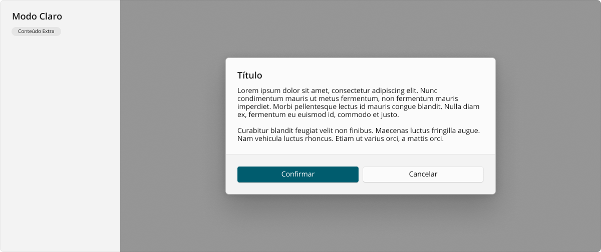 Dialog - Modo Claro - Conteúdo Extra