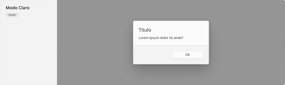 Dialog - Modo Claro - Modal