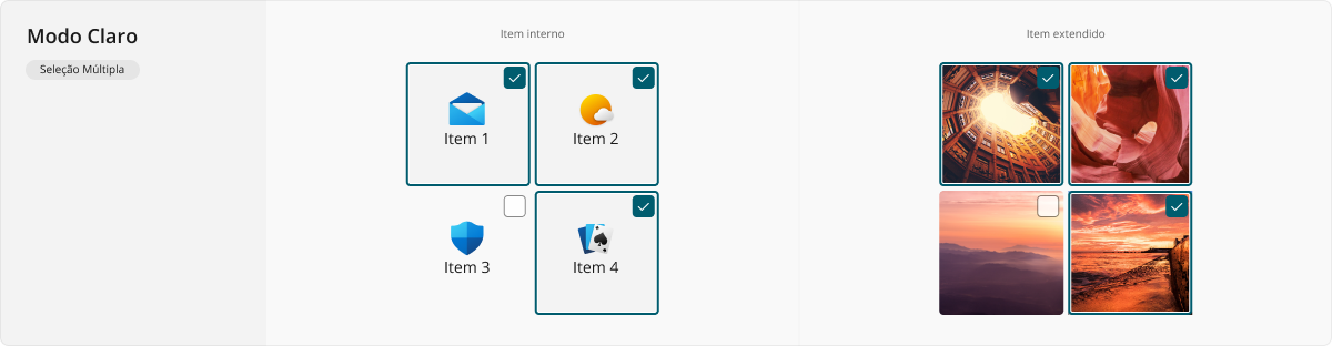 GridView - Modo Claro - Seleção Múltipla